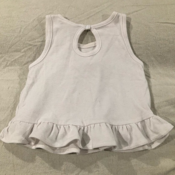 5/$10 Small steps size 12 months white tank top - Picture 2 of 6